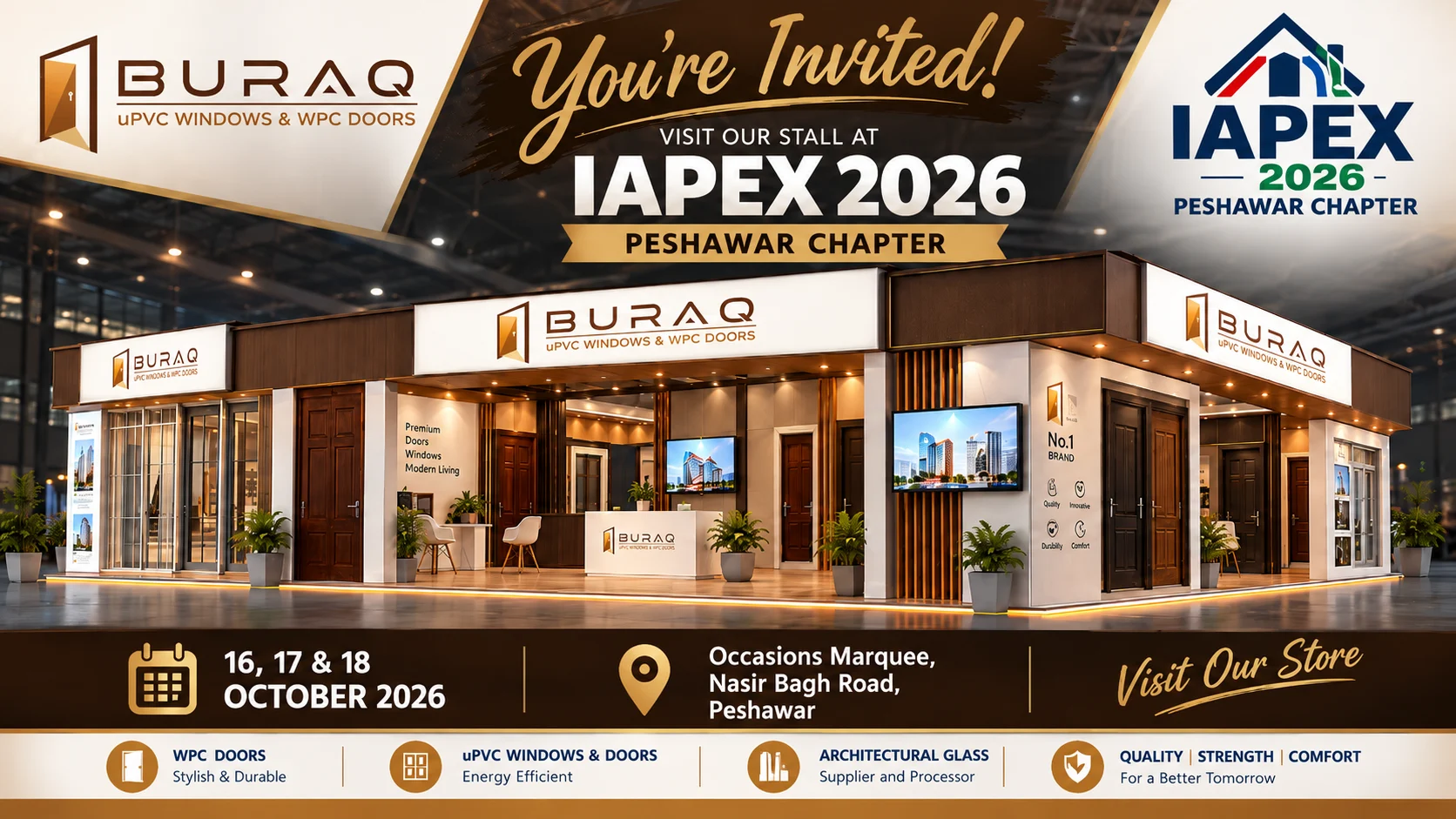 Buraq Architectural Glass Expo Invitation